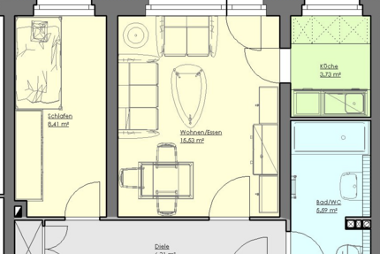 Wohnung Lübeck - 1.5 Zimmer, 47 m&sup2;, 479&euro; | Angebot:26276665