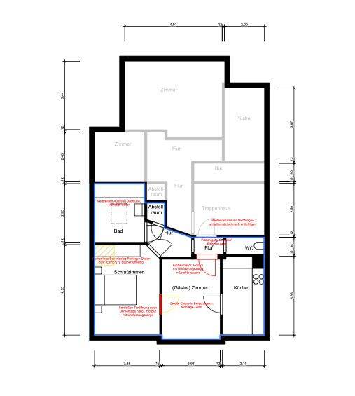 Etagenwohnung Lübeck / Sankt Jürgen St. Gertrud - 2 Zimmer, 54 m&sup2;, 780&euro; | Angebot:26744904