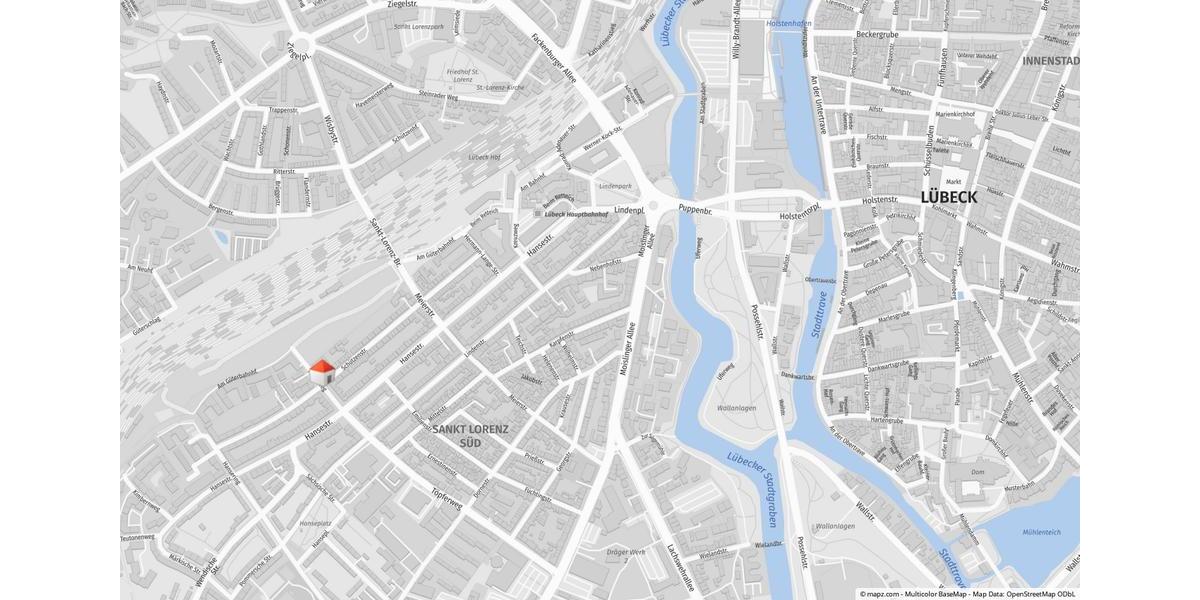 Etagenwohnung Lübeck Sankt Lorenz Nord - 2 Zimmer, 48 m&sup2;, 845&euro; | Angebot:26660310