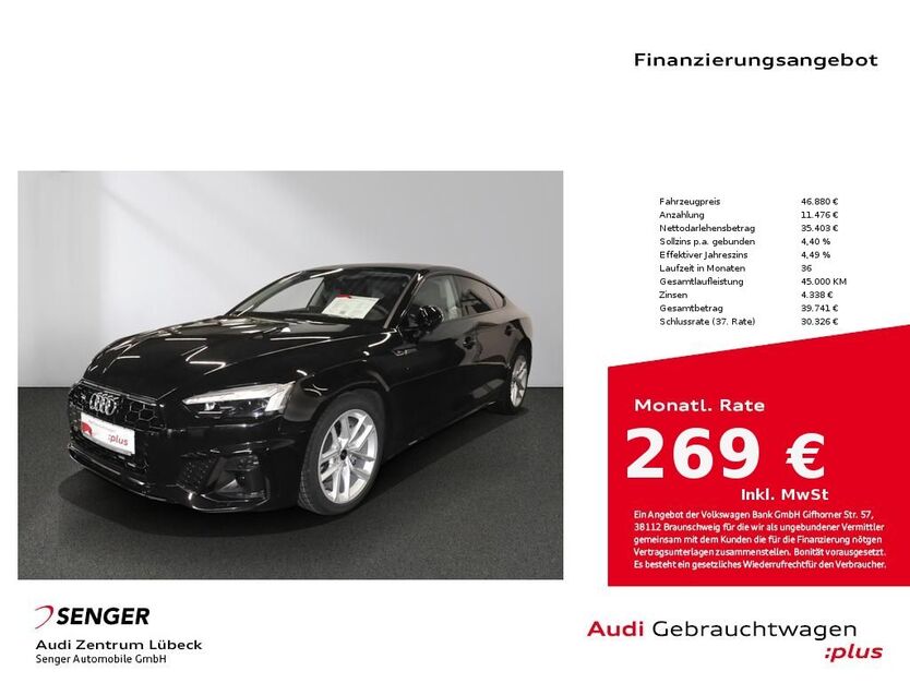 Audi A5 27.000 km 44.480 € Lübeck 23556