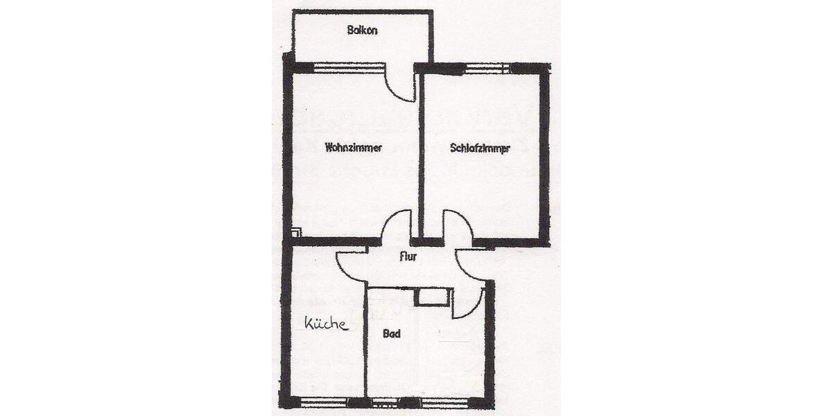 Sehr schöne, gut geschnittene und ruhige 2-Zimmer-Wohnung mit Balkon in St. Jürgen 2 zimmer