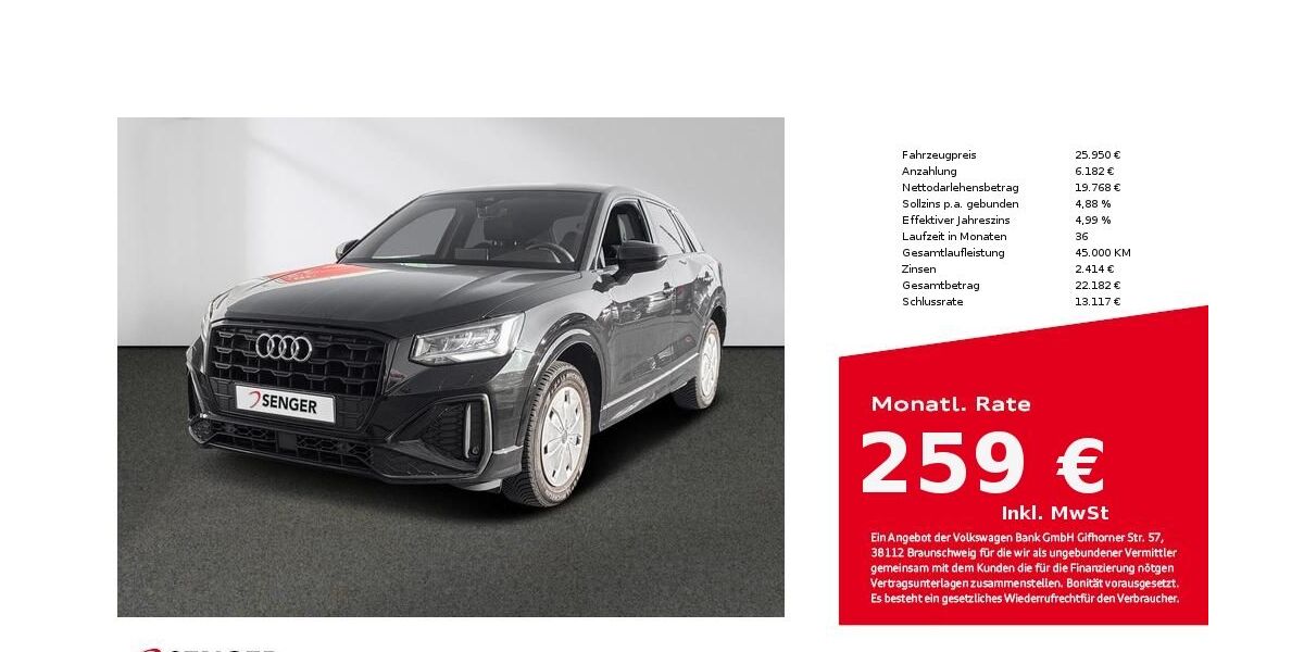 Audi Q2 55.150 km 25.950 &euro; Lübeck 23556