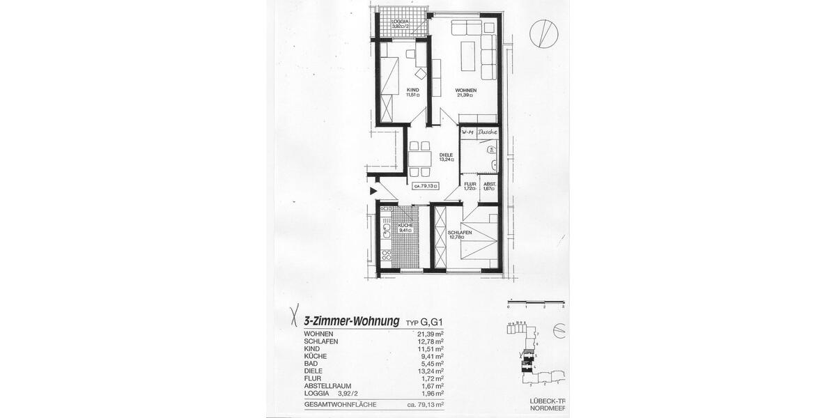 Etagenwohnung Lübeck Alt-Travemünde / Rönnau - 3 Zimmer, 80 m&sup2;, 269.000&euro; | Angebot:26841797