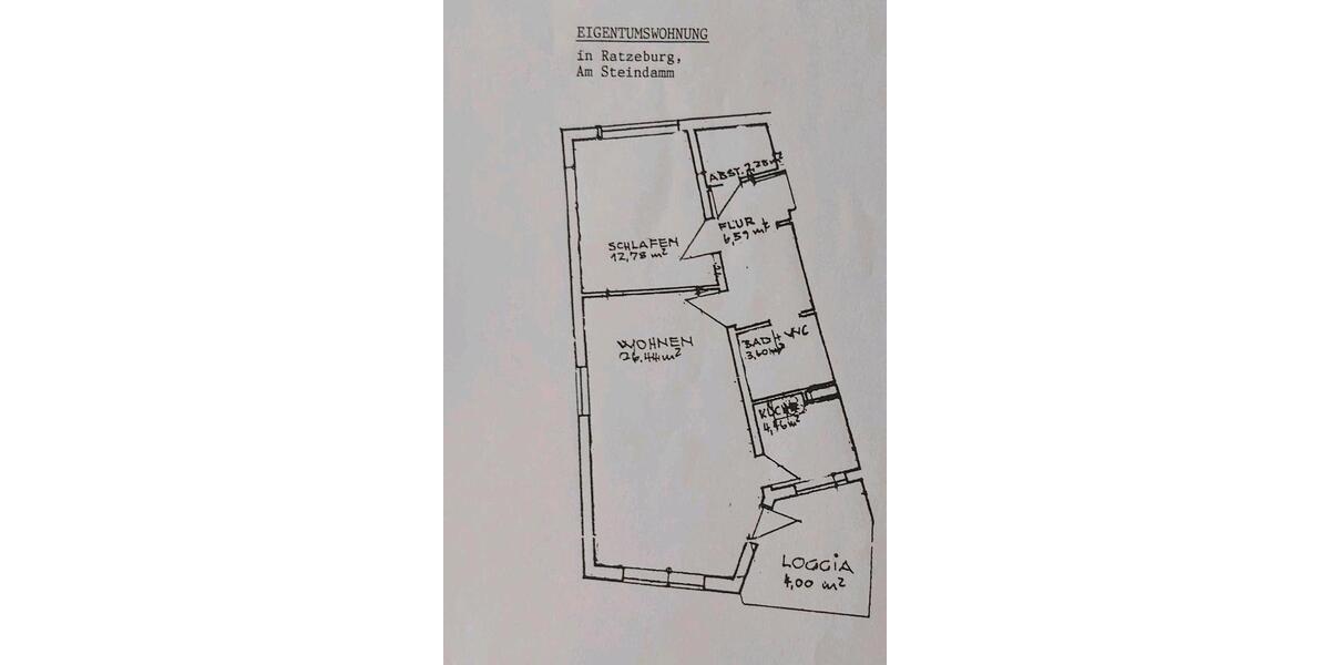 Etagenwohnung Ratzeburg - 2 Zimmer, 58 m&sup2;, 125.000&euro; | Angebot:27082924
