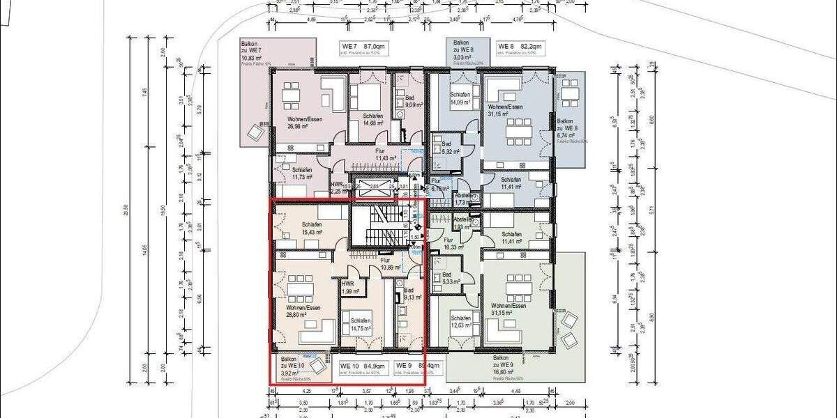 Etagenwohnung Lübeck St. Lorenz Süd - 3 Zimmer, 85 m&sup2;, 527.500&euro; | Angebot:25879522