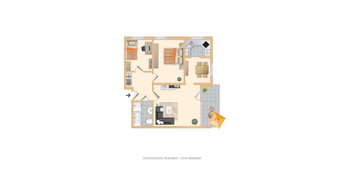 Etagenwohnung Timmendorfer Strand - 3 Zimmer, 72 m&sup2;, 348.000&euro; | Angebot:25541330