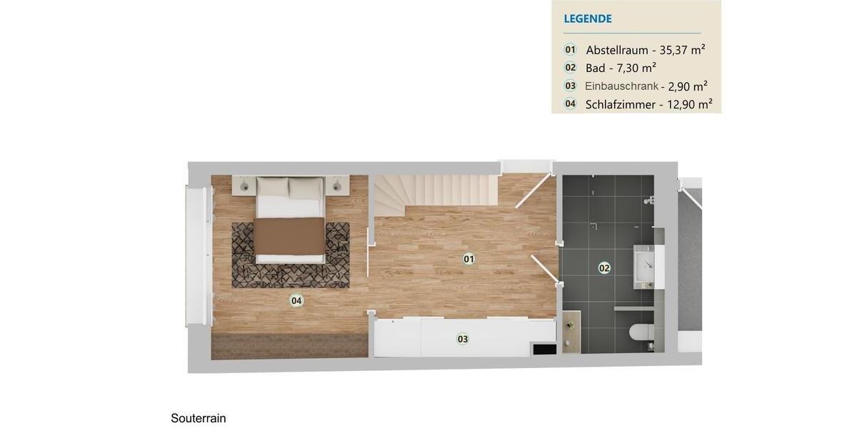 Maisonettenwohnung Lübeck Innenstadt - 2 Zimmer, 100 m&sup2;, 1.700&euro; | Angebot:25364793