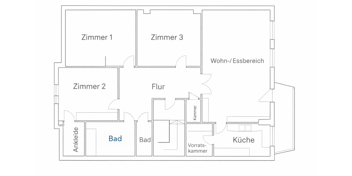 Helle Dachgeschosswohnung mit viel Stauraum in St. Jürgen 4 zimmer