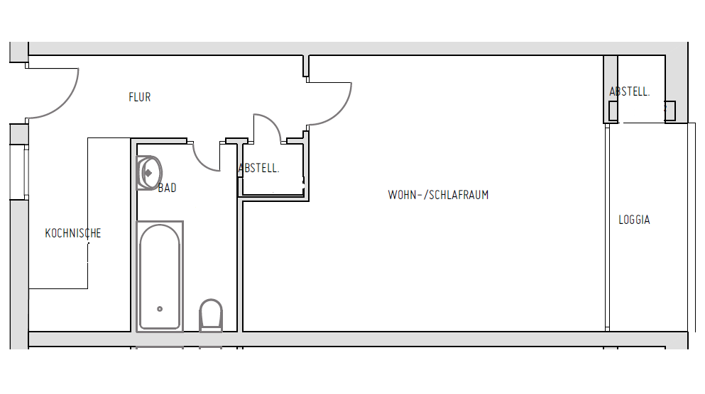 Wohnung zum Mieten in Neustadt 520 € 43 m²