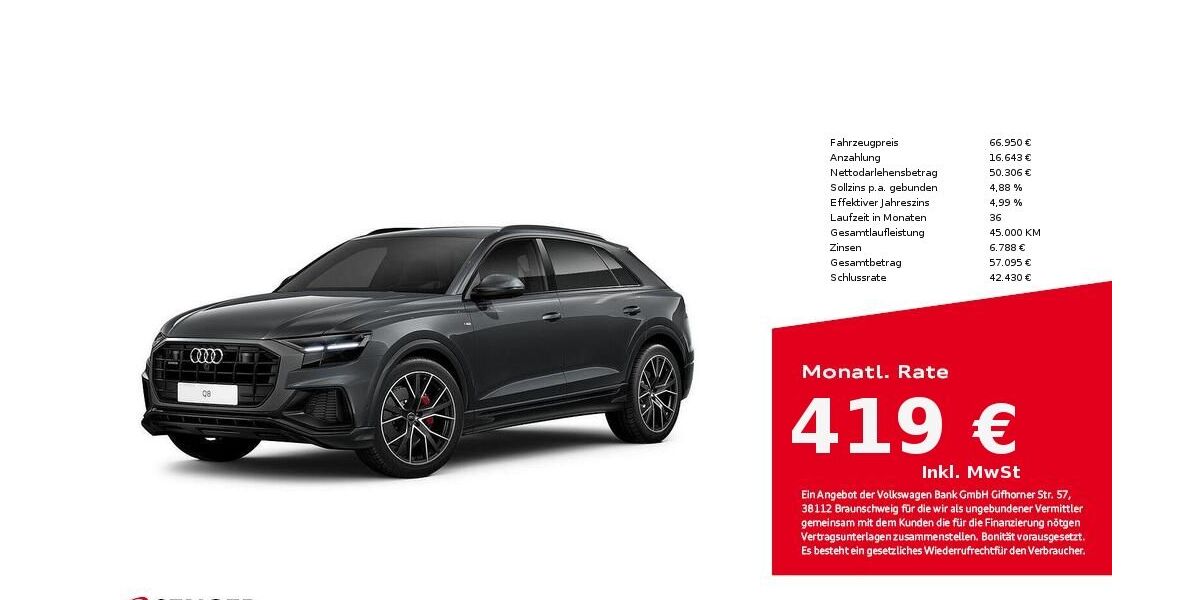 Audi Q8 47.500 km 66.950 &euro; Lübeck 23556