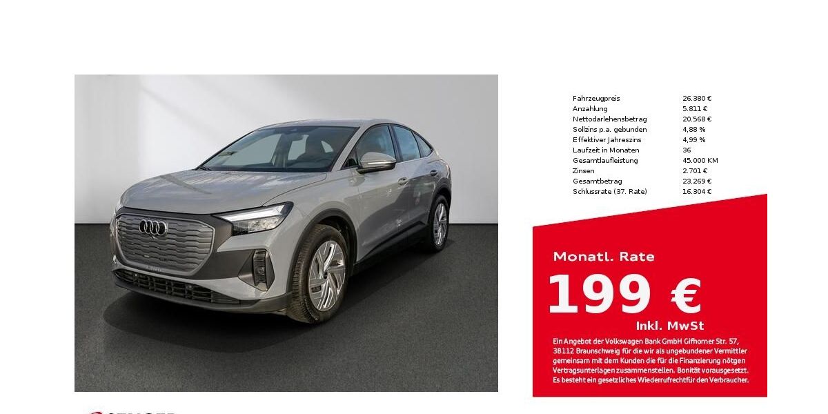 Audi Q4 e-tron 34.350 km 25.380 &euro; Lübeck 23556