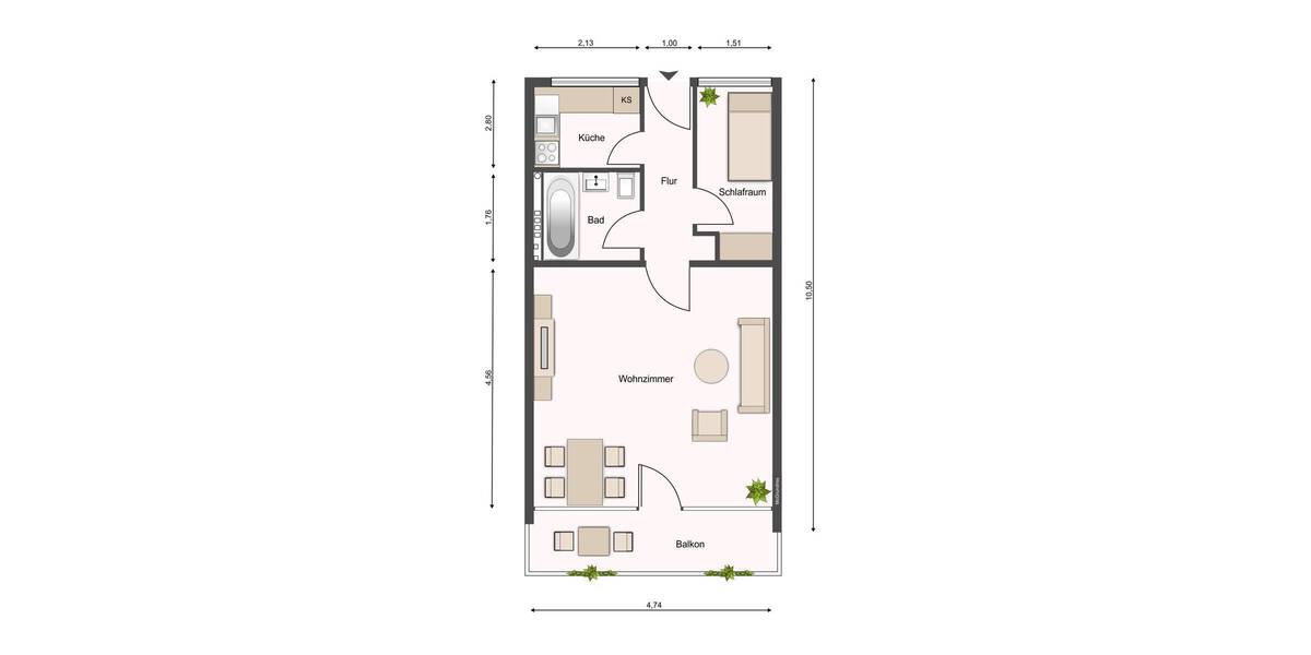 Etagenwohnung Lübeck / Travemünde Travemünde - 2 Zimmer, 38 m&sup2;, 179.000&euro; | Angebot:26082834