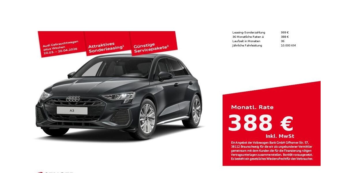 Audi A3 26.300 km 36.950 &euro; Lübeck 23556