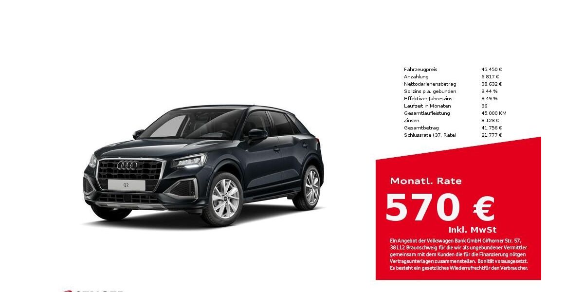 Audi Q2 5.050 km 45.380 &euro; Lübeck 23556