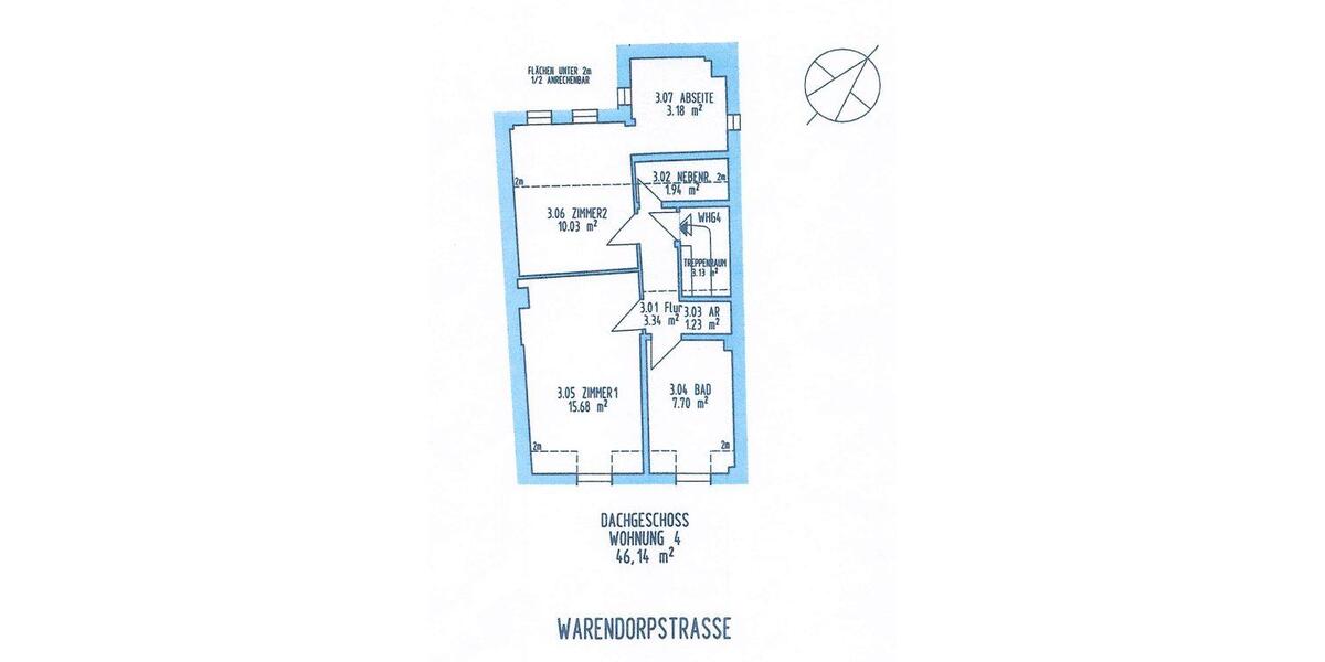 Dachgeschoßwohnung Lübeck Sankt Lorenz Nord - 2.5 Zimmer, 46 m&sup2;, 782&euro; | Angebot:26339308