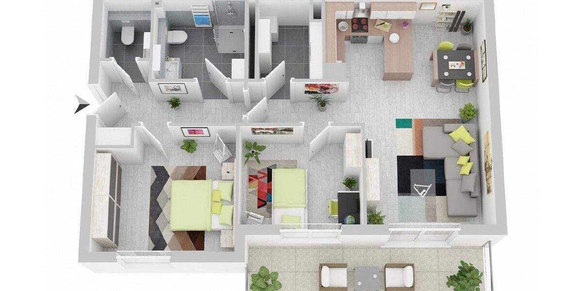 Etagenwohnung Bad Oldesloe - 3 Zimmer, 79 m&sup2;, 391.700&euro; | Angebot:25708268